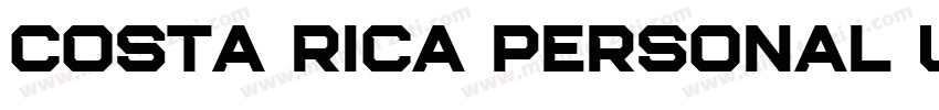 Costa Rica Personal Use Regular字体转换